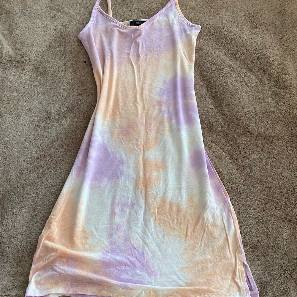 Pastel summer mini dress.